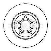 2x Front Solid Brake Discs For Audi A4 280mm
