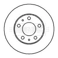 Borg and Beck Borg and Beck BBD5112 2x Front Vented Brake Discs For Citroën Fiat Peugeot Vauxhall Boxer Ducato Jumpe 