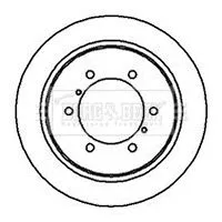 Borg and Beck Borg and Beck BBD5118 2x Rear Solid Brake Discs For Mitsubishi Delica / Space Gear L400 Pajero Pajero  