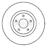 Borg and Beck Borg and Beck BBD5162 2x Front Vented Brake Discs Fits Nissan Renault Juke Koleos Qashqai 320mm 