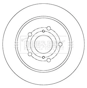 Borg and Beck Borg and Beck BBD5168 2x Rear Solid Brake Discs For Suzuki Swift Sx4 278mm 
