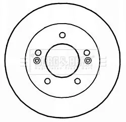 Borg and Beck Borg and Beck BBD5174 2x Rear Solid Brake Discs For Hyundai Kia Ix20 Venga 257mm 