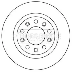 Borg and Beck Borg and Beck BBD5194 2x Rear Solid Brake Discs For Alfa Romeo Dodge Dart Giulietta 264mm 
