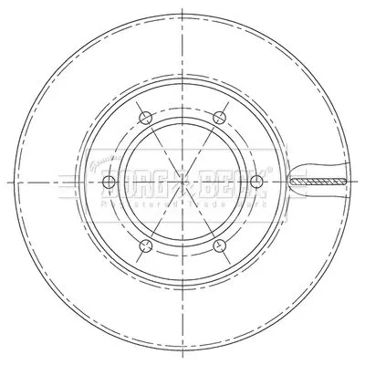 Borg and Beck Borg and Beck BBD5197 2x Front Vented Brake Discs For Toyota Vw 4 Runner Hilux Taro 289mm 