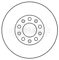 Borg and Beck Borg and Beck BBD5205 2x Front Vented Brake Discs For Alfa Romeo Fiat Jeep 500x Giulietta Renegade 281 