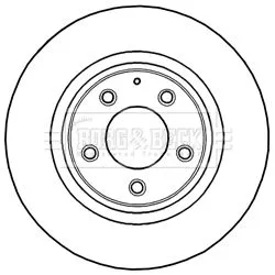 Borg and Beck Borg and Beck BBD5224 2x Rear Vented Brake Discs For Mazda Rx-8 301mm 