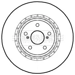 Borg and Beck Borg and Beck BBD5229 2x Front Vented Brake Discs For Lexus Toyota Alphard / Vellfire Camry Es Nx Rav  