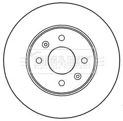 Borg and Beck Borg and Beck BBD5239 2x Front Vented Brake Discs For Hyundai Kia Accent I20 Rio Solaris Stonic 256mm 