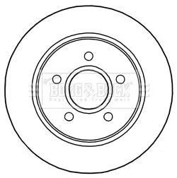 Borg and Beck Borg and Beck BBD5241 2x Rear Solid Brake Discs For Ford Focus 270mm 