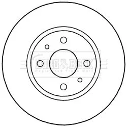 Borg and Beck Borg and Beck BBD5242 2x Front Solid Brake Discs For Chrysler Fiat Lancia 500 500 C Brava Bravo Dedra  