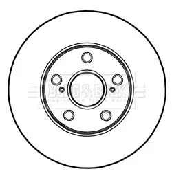 2x Front Vented Brake Discs For Toyota Hilux 281mm