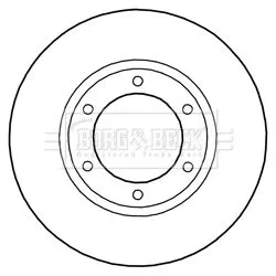 Borg and Beck Borg and Beck BBD5288 2x Front Vented Brake Discs For Toyota Dyna 287mm 