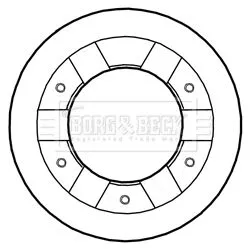 Borg and Beck Borg and Beck BBD5291 2x Rear Vented Brake Discs For Mitsubishi Canter (Fb7 Fb8 Fe7 Fe8) 266mm 