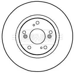 Borg and Beck Borg and Beck BBD5320 2x Front Vented Brake Discs For Honda Civic 293mm 
