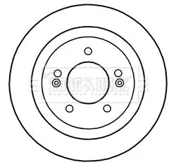 Borg and Beck Borg and Beck BBD5327 2x Rear Solid Brake Discs For Hyundai Kia Cee'd I30 Pro Cee'd 284mm 