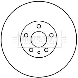 Borg and Beck Borg and Beck BBD5340 2x Front Vented Brake Discs For Alfa Romeo Fiat 500l Panda Rz Sz 284mm 