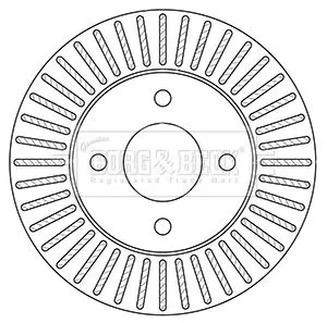 Borg and Beck Borg and Beck BBD5349 2x Front Vented Brake Discs For Nissan Cube Micra 238mm 