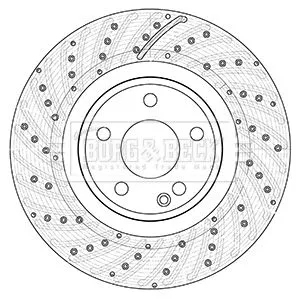 Borg and Beck Borg and Beck BBD5355 2x Front Perforated/vented Brake Discs For Mercedes A-class B-class Cla Gla-clas 