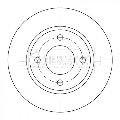 Borg and Beck Borg and Beck BBD5376 2x Front Vented Brake Discs For Mitsubishi I 231mm 