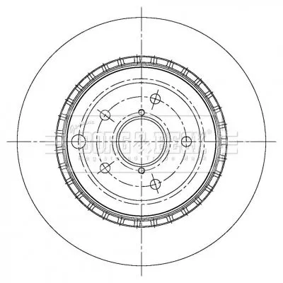 Borg and Beck Borg and Beck BBD5378 2x Rear Vented Brake Discs Fits Subaru Impreza Wrx 316mm 