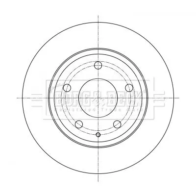 Borg and Beck Borg and Beck BBD5382 2x Rear Solid Brake Discs For Mazda 3 Cx-3 Cx-30 265mm 
