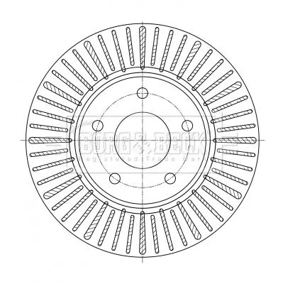 Borg and Beck Borg and Beck BBD5384 2x Front Vented Brake Discs For Nissan Leaf Nv200 Nv200 / Evalia 283mm 