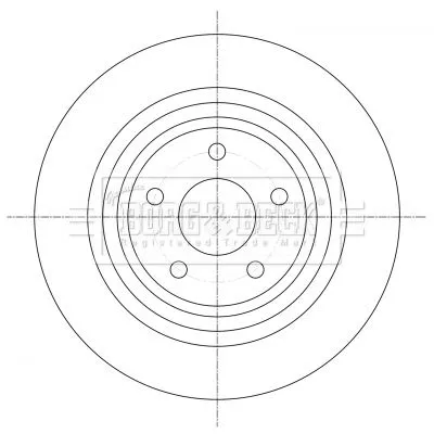 Borg and Beck Borg and Beck BBD5385 2x Rear Solid Brake Discs Fits Ford Mondeo 302mm 