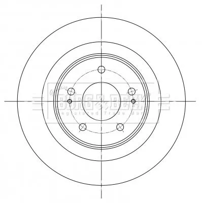Borg and Beck Borg and Beck BBD5396 2x Rear Solid Brake Discs For Citroën Mitsubishi Peugeot 4008 Asx C4 Aircross Ec 