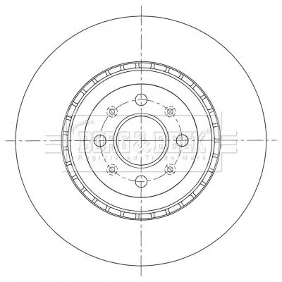 Borg and Beck Borg and Beck BBD5407 2x Front Vented Brake Discs For Abarth Grande Punto Punto Punto Evo 305mm 
