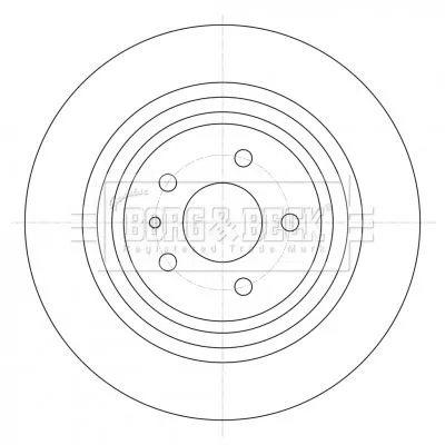 Borg and Beck Borg and Beck BBD5422 2x Rear Solid Brake Discs For Ford Kuga Mondeo 316mm 