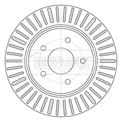 Borg and Beck Borg and Beck BBD5424 2x Rear Vented Brake Discs For Nissan Renault Austral Espace Koleos Leaf X-trail 