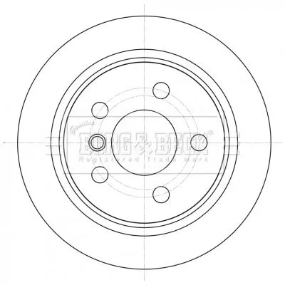 Borg and Beck Borg and Beck BBD5426 2x Rear Solid Brake Discs For Mini 259mm 