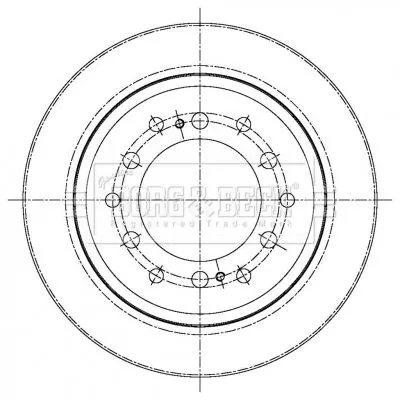 Borg and Beck Borg and Beck BBD5427 2x Rear Vented Brake Discs For Toyota 4 Runner Fj Cruiser Land Cruiser Prado Lan 