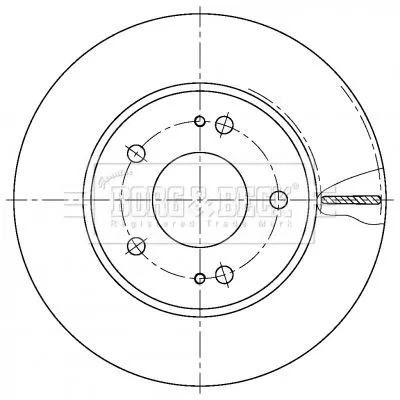 Borg and Beck Borg and Beck BBD5431 2x Front Vented Brake Discs For Mitsubishi L200 / Triton 270mm 