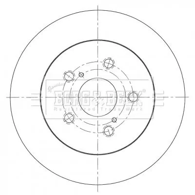 Borg and Beck Borg and Beck BBD5433 2x Rear Solid Brake Discs For Lexus Toyota C-hr Camry Corolla Cross Es Nx Prius  