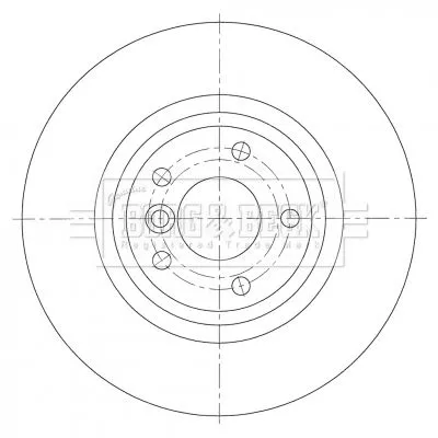 Borg and Beck Borg and Beck BBD5434 2x Rear Solid Brake Discs For Jaguar Xe Xf 300mm 