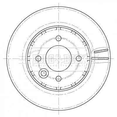 Borg and Beck Borg and Beck BBD5446 2x Front Vented Brake Discs For Mg Mg 3 257mm 