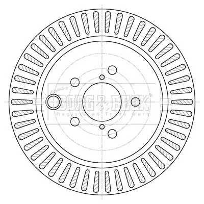 Borg and Beck Borg and Beck BBD5455 2x Rear Vented Brake Discs For Subaru Forester 278mm 