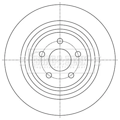 Borg and Beck Borg and Beck BBD5458 2x Rear Solid Brake Discs For Ford Ford Usa Edge Galaxy Kuga S-max 316mm 
