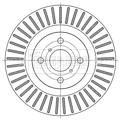 Borg and Beck Borg and Beck BBD5460 2x Front Vented Brake Discs For Toyota Yaris 280mm 