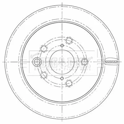Borg and Beck Borg and Beck BBD5461 2x Rear Vented Brake Discs For Lexus Is 290mm 