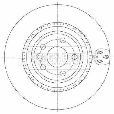 Borg and Beck Borg and Beck BBD5471 2x Rear Vented Brake Discs For Jaguar Land Rover Discovery Sport F-pace I-pace R 