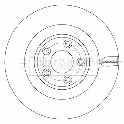 Borg and Beck Borg and Beck BBD5472 2x Rear Vented Brake Discs For Jaguar F-type Xj 325mm 