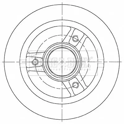 Borg and Beck Borg and Beck BBD5475S Single Front Solid Brake Disc Fits Renault Twizy 214mm 