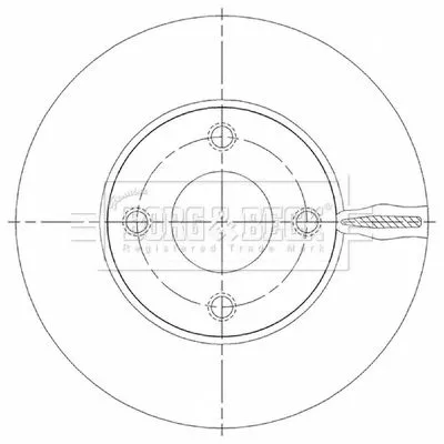 Borg and Beck Borg and Beck BBD5503 2x Front Vented Brake Discs For Ford Fiesta 262mm 
