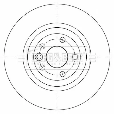 Borg and Beck Borg and Beck BBD5513 2x Rear Solid Brake Discs For Land Rover Range Rover Evoque 317mm 
