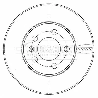 Borg and Beck Borg and Beck BBD5524 2x Front Vented Brake Discs For Audi Seat Skoda Vw A1 Fabia Ibiza Polo Scala 256 
