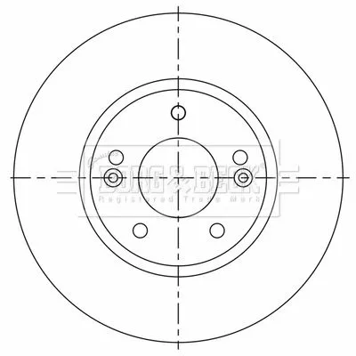 Borg and Beck Borg and Beck BBD5535 2x Front Vented Brake Discs For Hyundai I30 288mm 