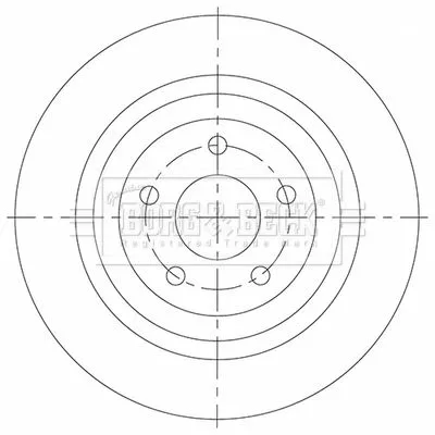 Borg and Beck Borg and Beck BBD5539 2x Rear Solid Brake Discs For Ford Focus 302mm 