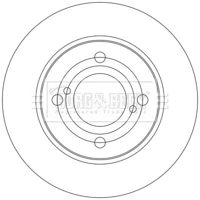 Borg and Beck Borg and Beck BBD5543 2x Rear Solid Brake Discs For Suzuki Baleno 228mm 